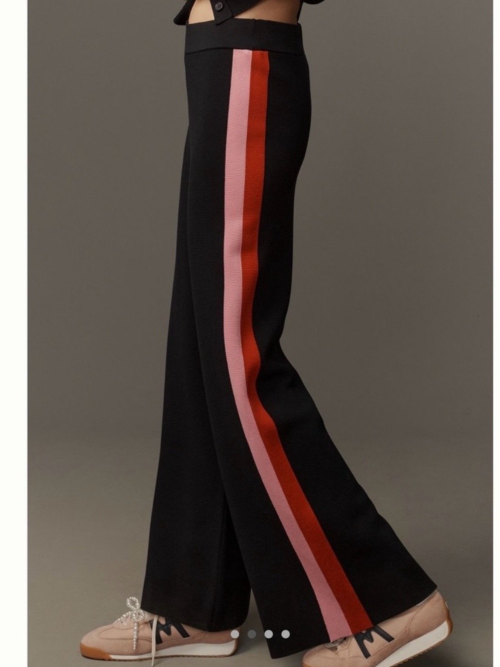 Maeve Side-Stripe Knit Track Pants